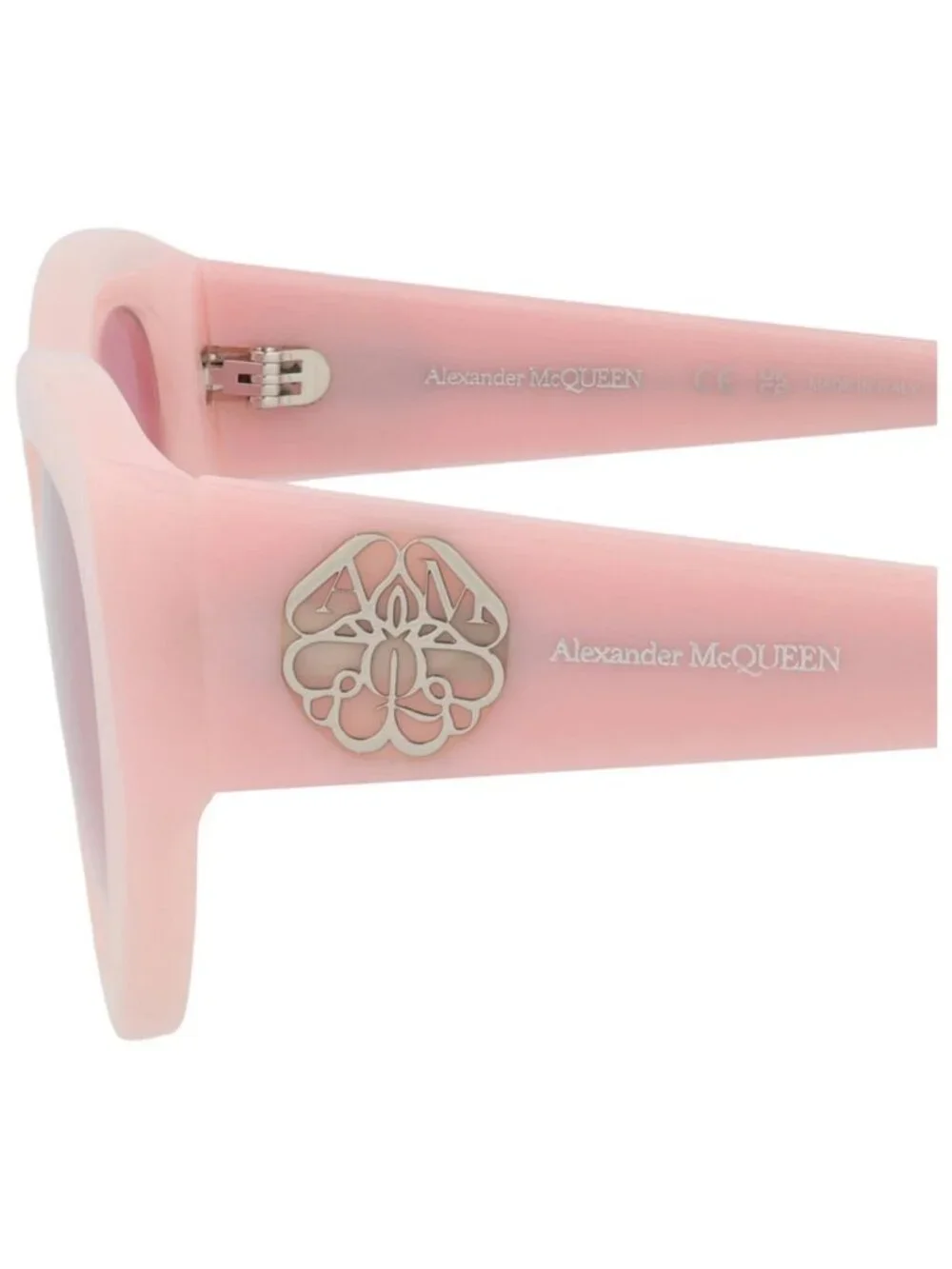 New Alexander McQueen Women's Sunglasses Cat Eye Acetate Frame Pink